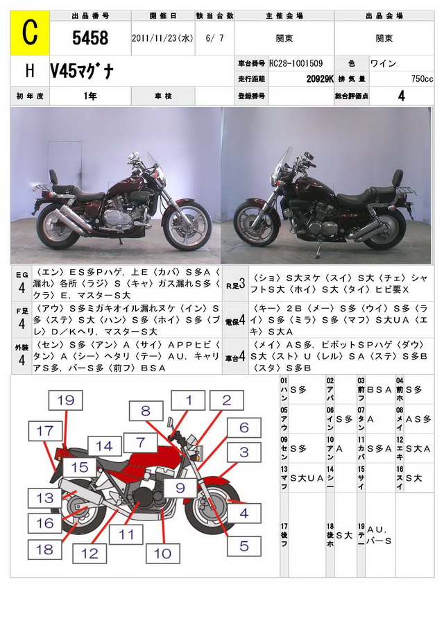 Купить мотоцикл Honda V45 Magna 1988 фото 1